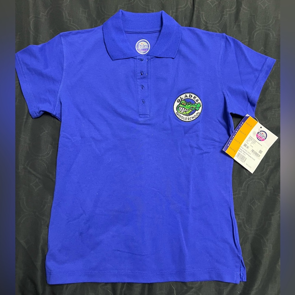 IBILEY, camisetas para escuela Glades middle school, color azul, talla S
